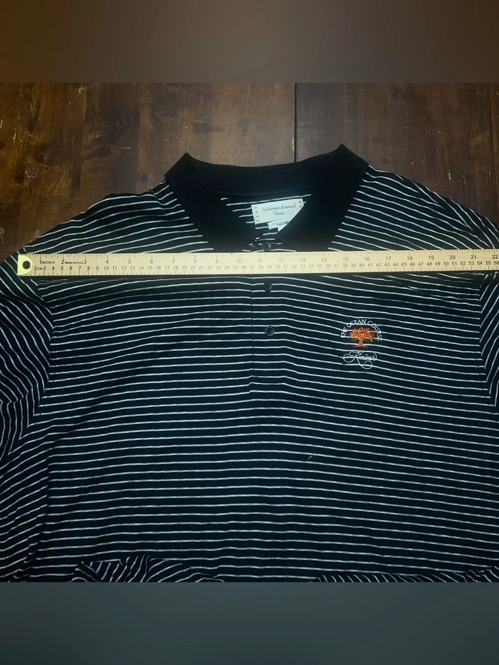 Izod Kiawah Island Ocean Course XXL Black Striped Golf Shirt World Championship